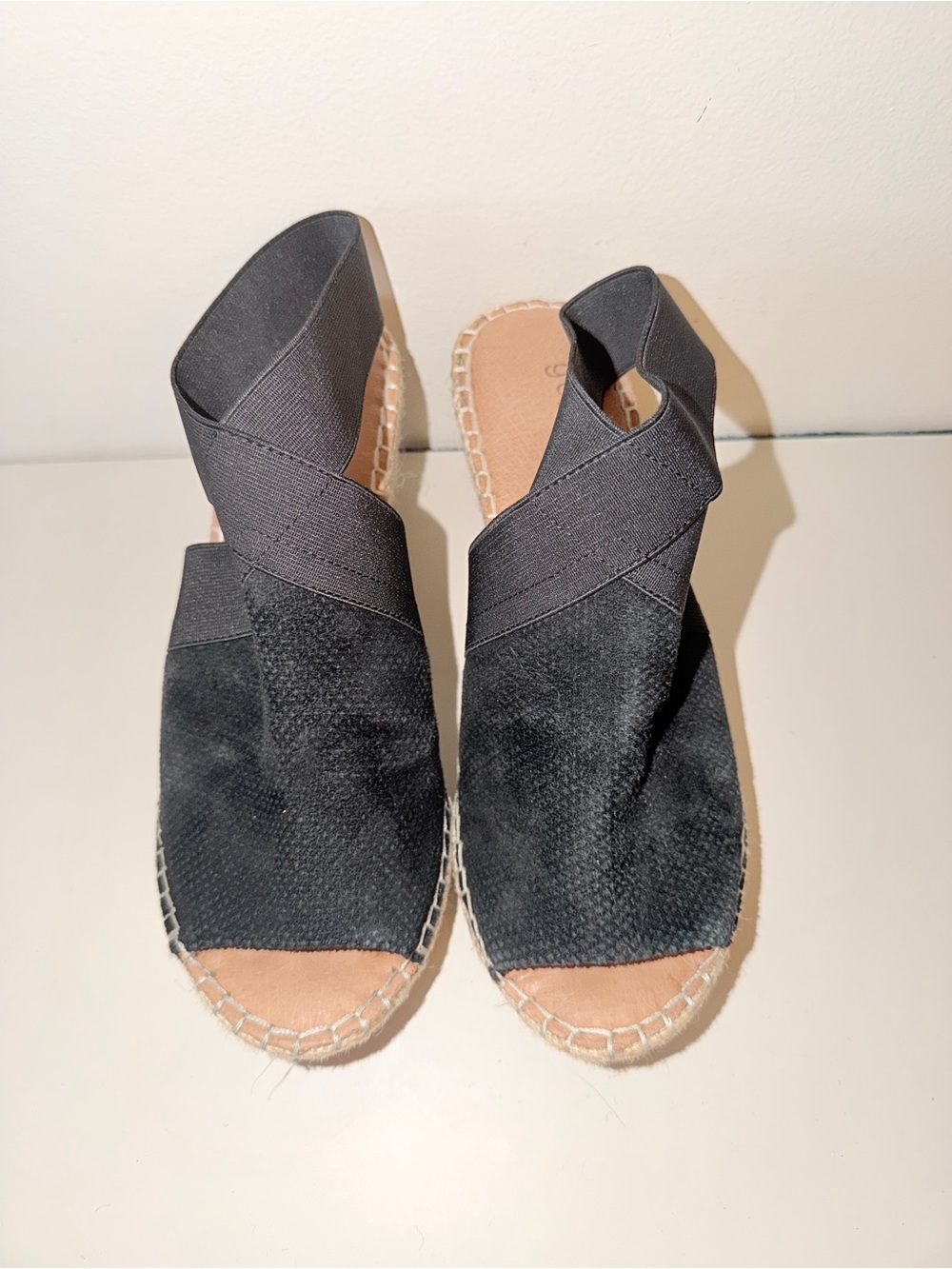 Gentle Souls Women's Black Suede‎ Espadrille Sandals - Sz US 7 NWOB